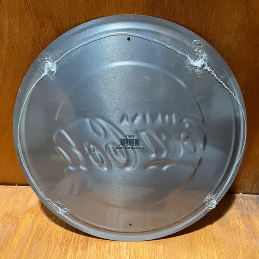 Embossed Coke Thirst Quenching Sign - Round Steel Metal