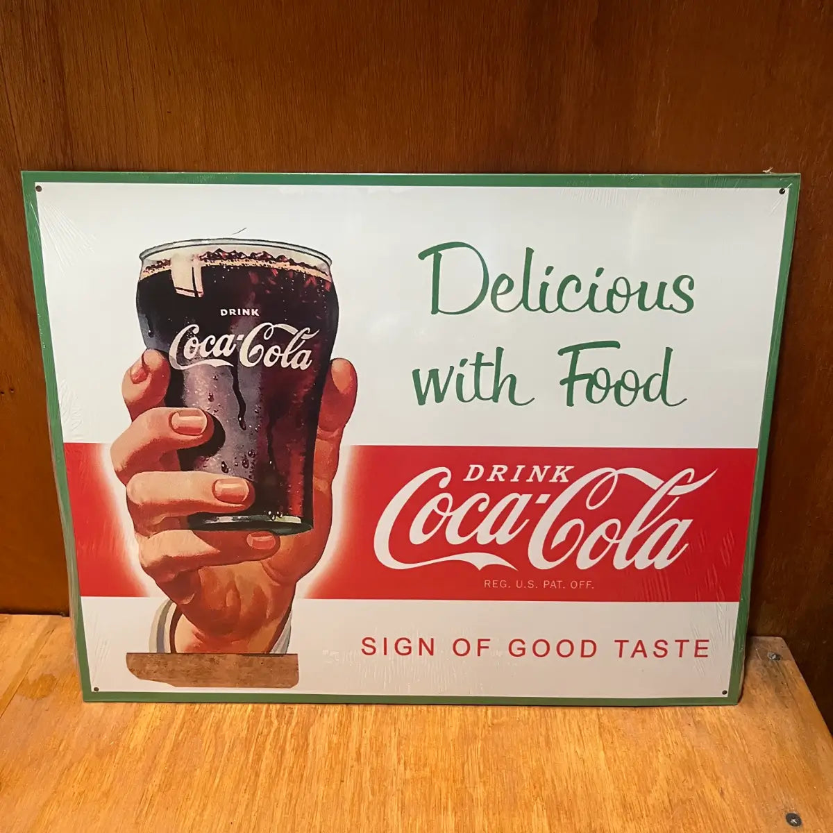 Coke Good Taste Sign - Tin Metal