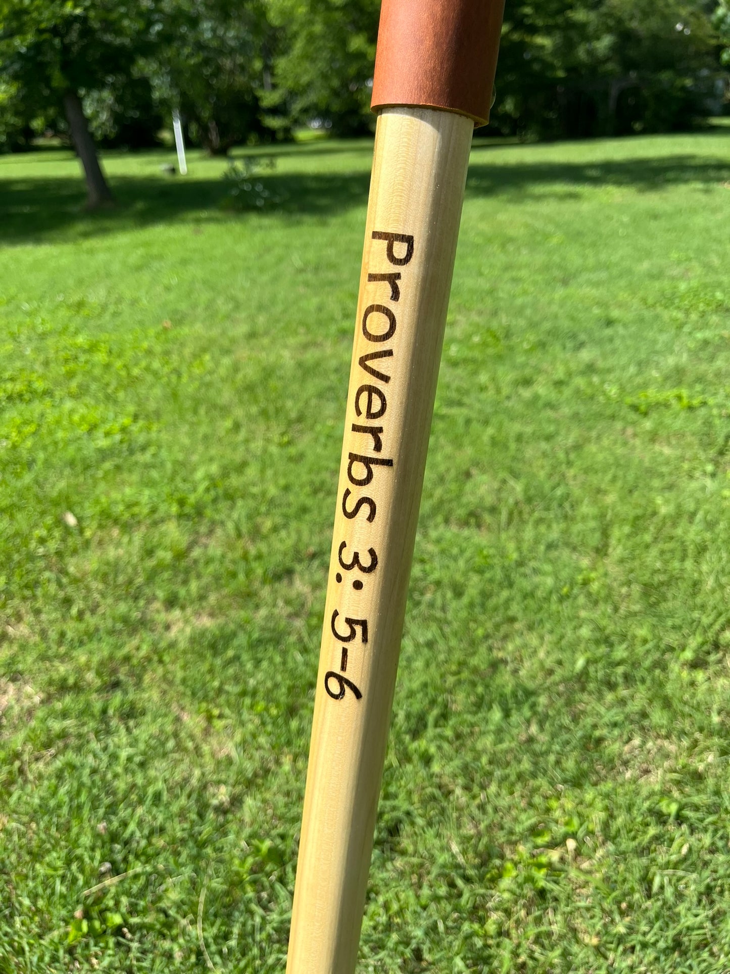 Proverbs 3:5-6, Natural Earth Tones Poplar Wood Walking Stick, Hiking Staff, Bible Verse, Personalized Gift