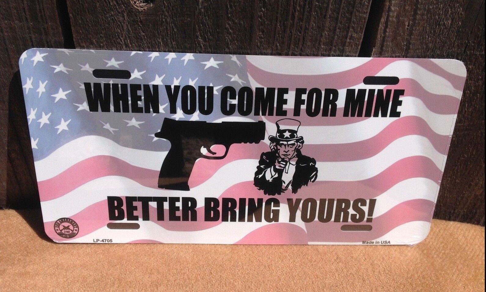 Come Mine Bring Yours 2nd Amendment Guns Novelty License Plate Car Auto Truck