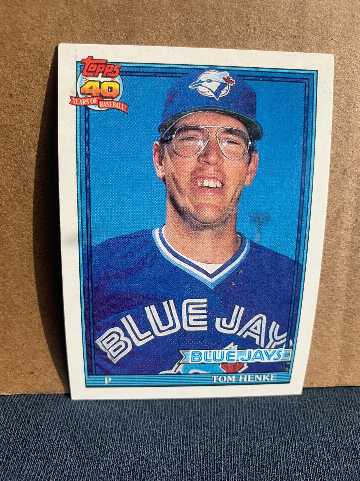 1991 Topps Baseball Card Toronto Blue Jays Tom Henke
