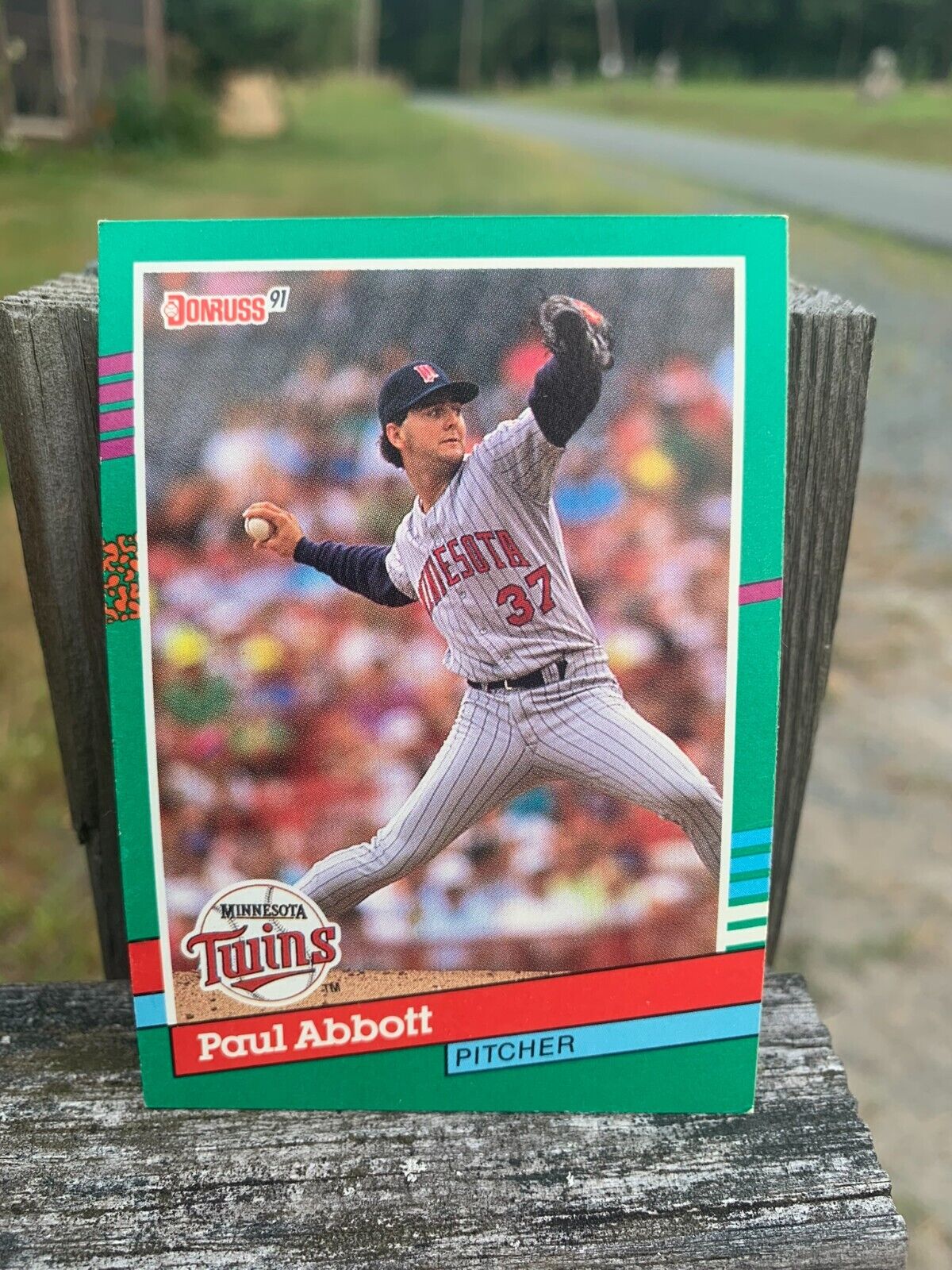 1991 Donruss Baseball Card Minnesota Twins Paul Abbott