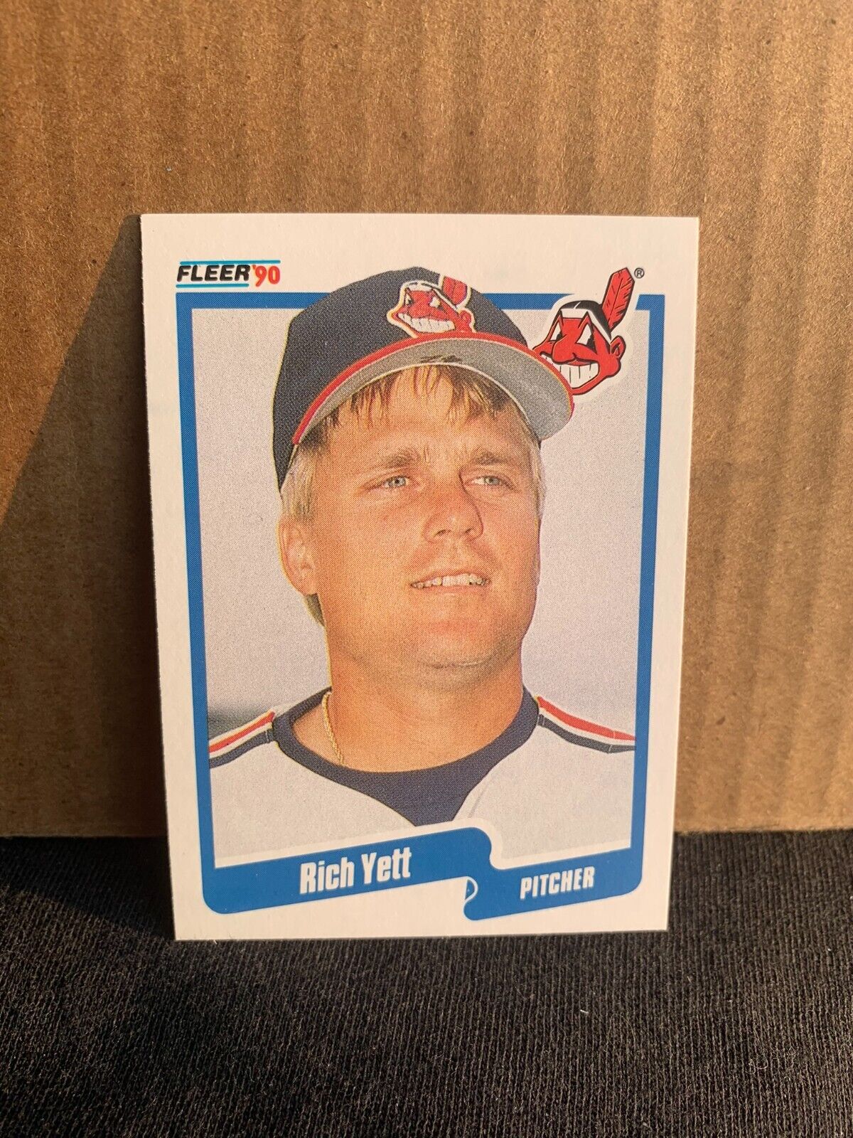 1990 Fleer Baseball Card Cleveland Indians Rich Yett