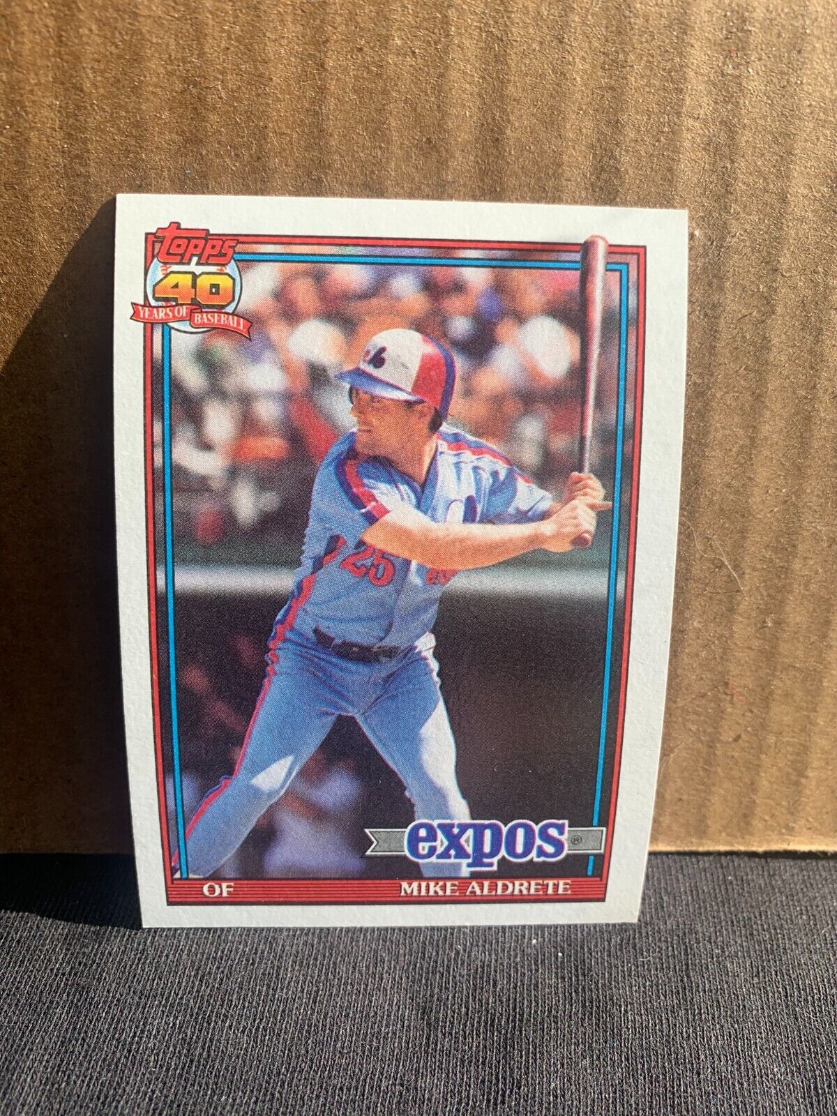 1991 Topps Baseball Card Montreal Expos Mike Aldrete