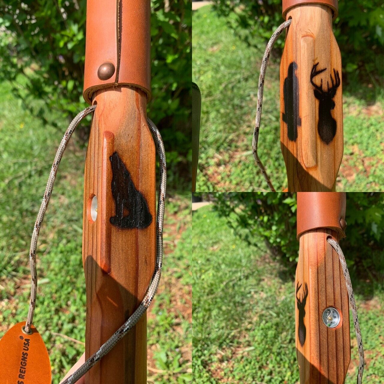 Rugged Terrain Wood Walking Cane Stick Ball Knob Round Top Palm Grip 30" - 42"