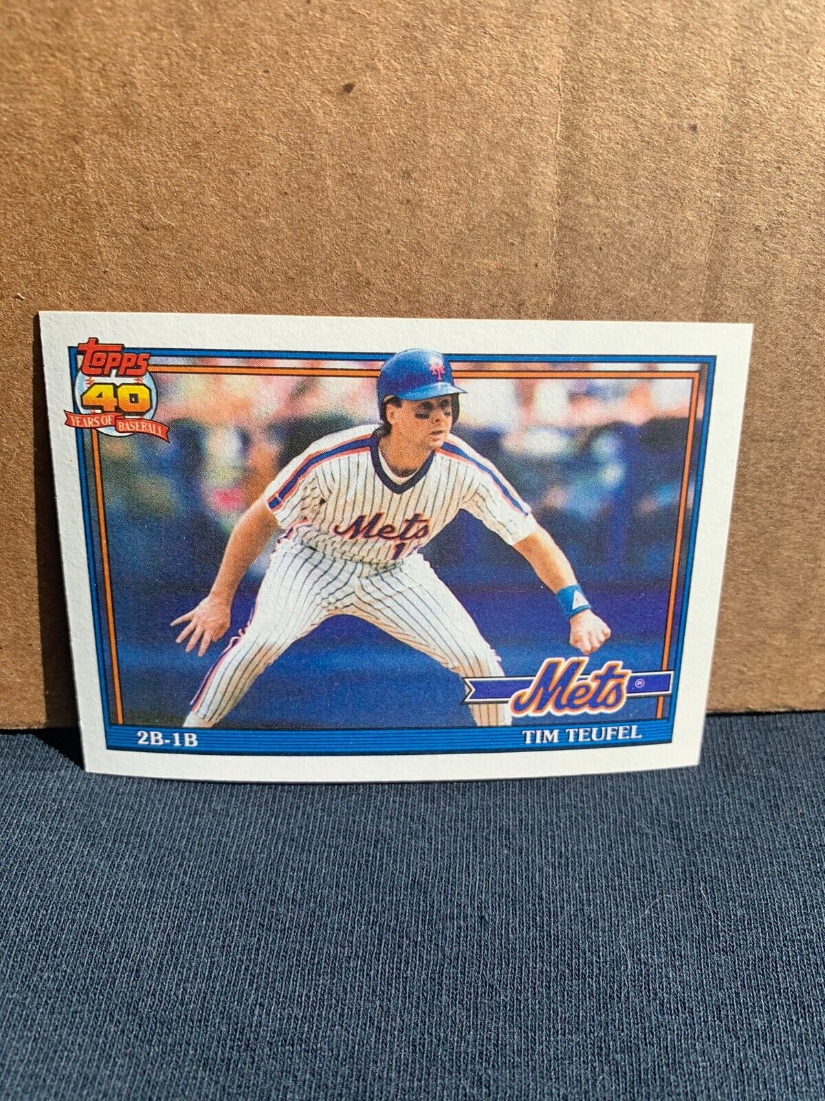 1991 Topps Baseball Card New York Mets Tim Teufel