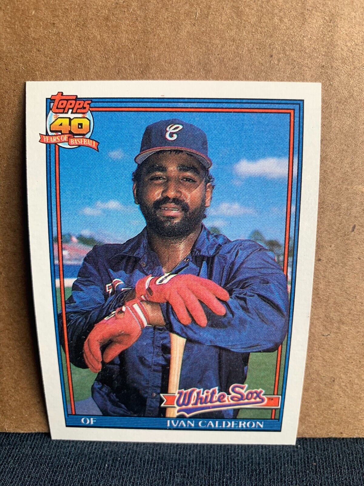1991 Topps Baseball Card Chicago White Sox Ivan Calderon
