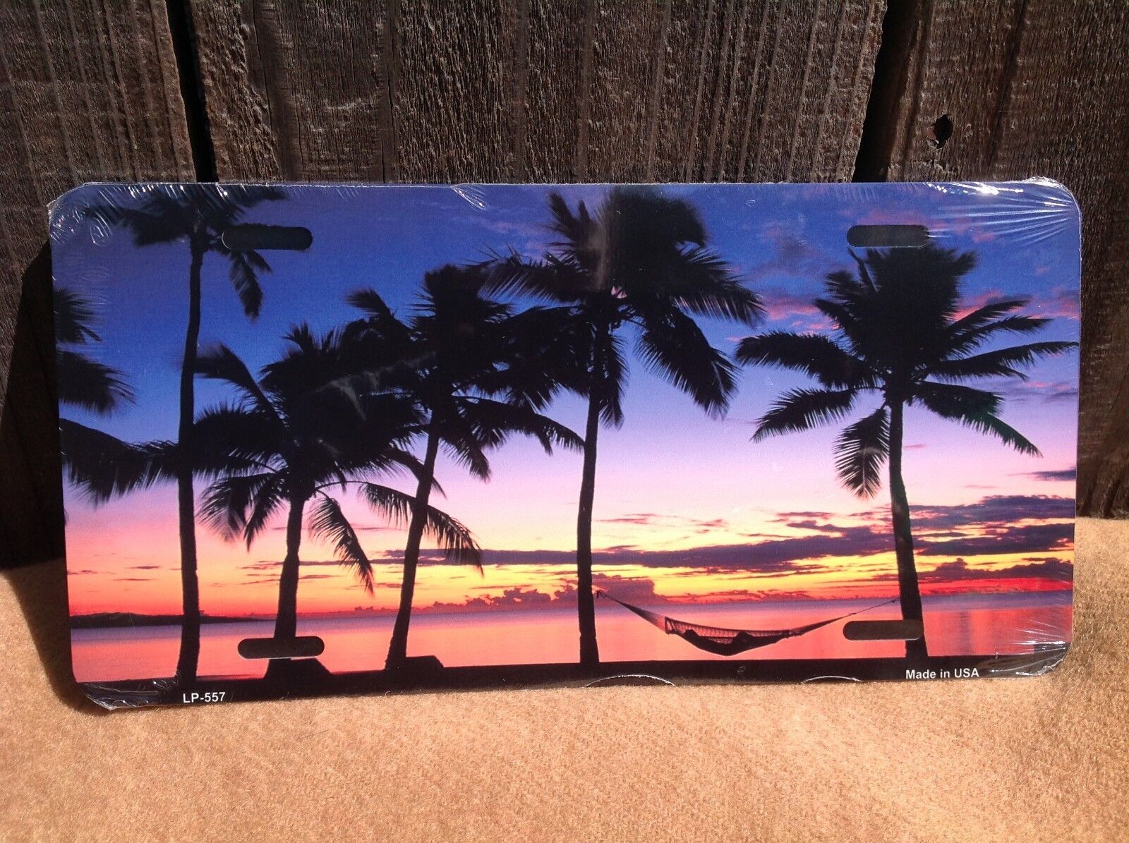 Natural Sunset Clouds Ocean Beach Sand Novelty License Plate Car Auto Truck Tag