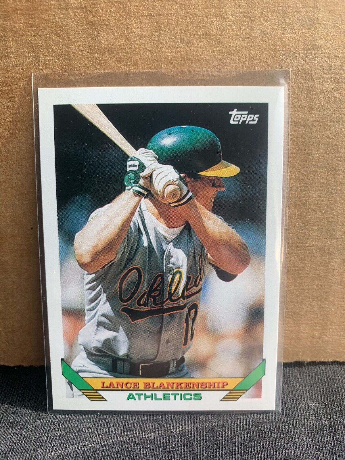 1993 Topps Baseball Card Oakland Athletics Lance Blankenship 