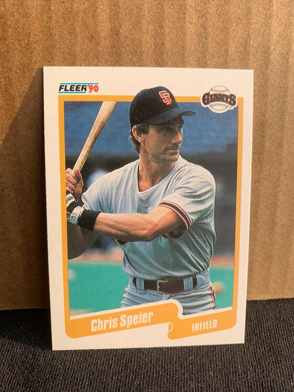 1990 Fleer Baseball Card San Francisco Giants Chris Speier