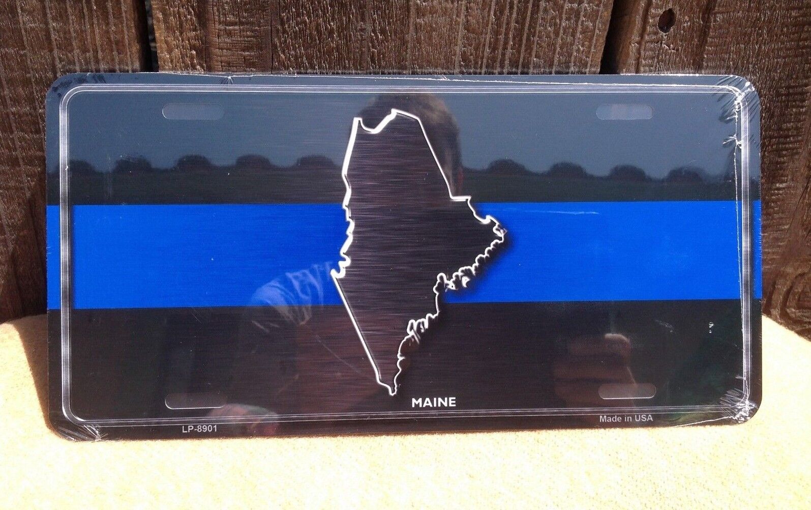 Maine Thin Blue Line Police Auto Car Truck Tag Metal Novelty License Plate