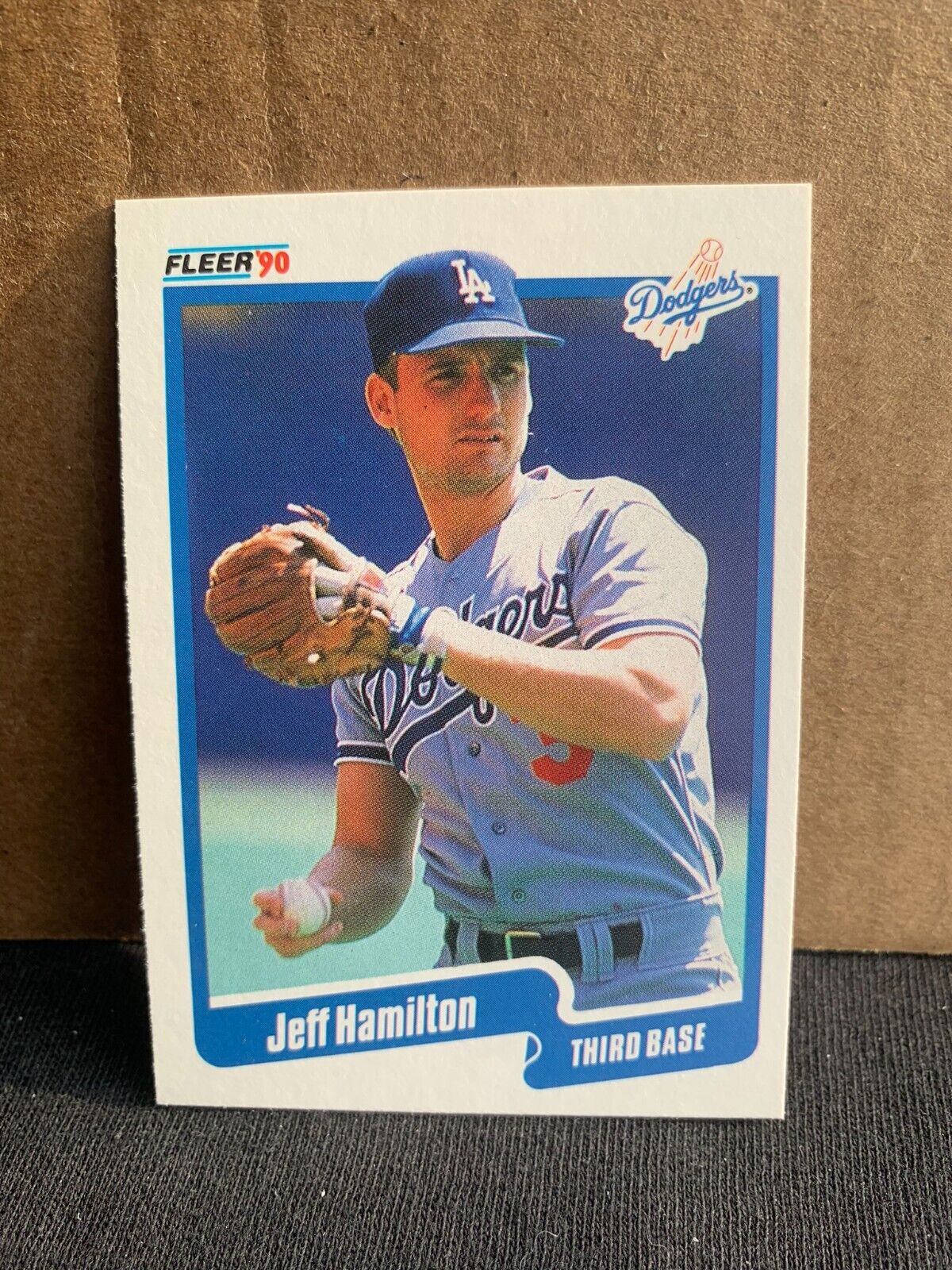 1990 Fleer Baseball Card Los Angeles Dodgers Jeff Hamilton