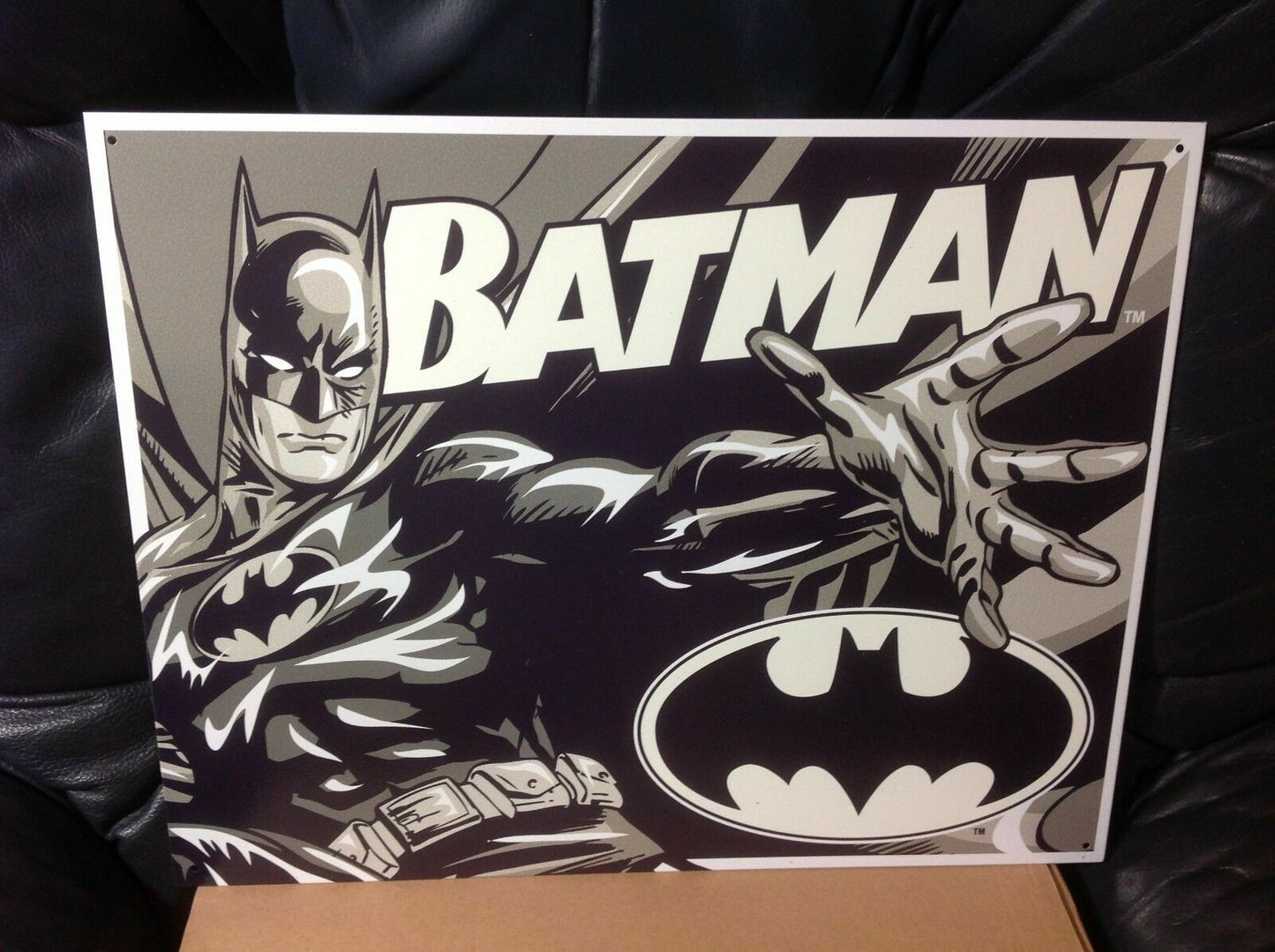Batman Duo Tone Marvel DC Comics Tin Metal Sign Wall Retro Garage 