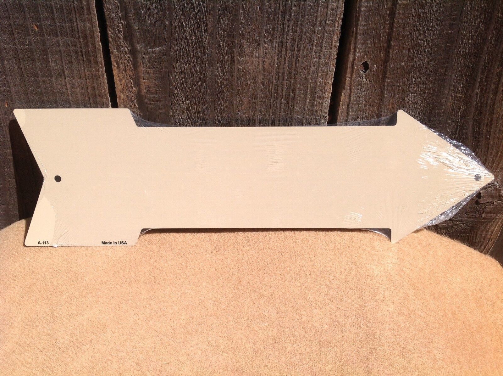 Gold Plain Blank This Way To Arrow Sign Directional Novelty Metal 17" x 5"