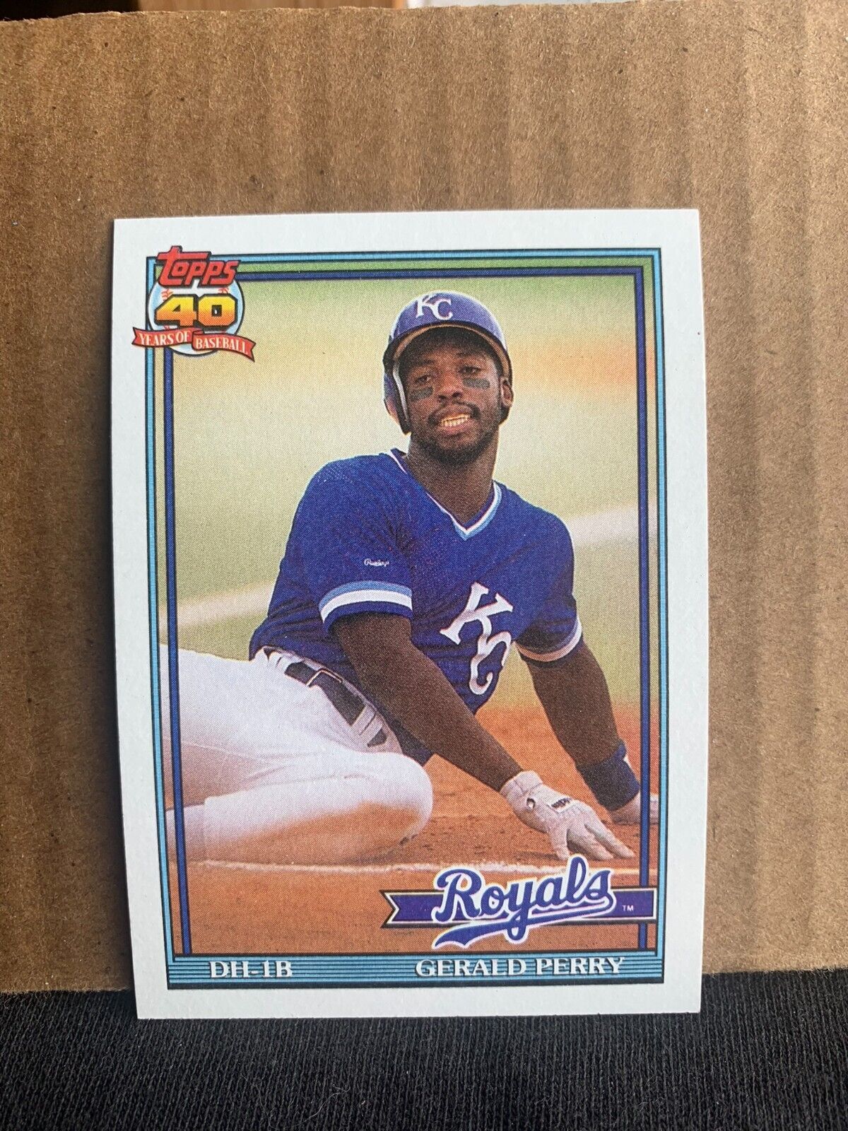 1991 Topps Baseball Card Kansas City Royals Gerald Perry