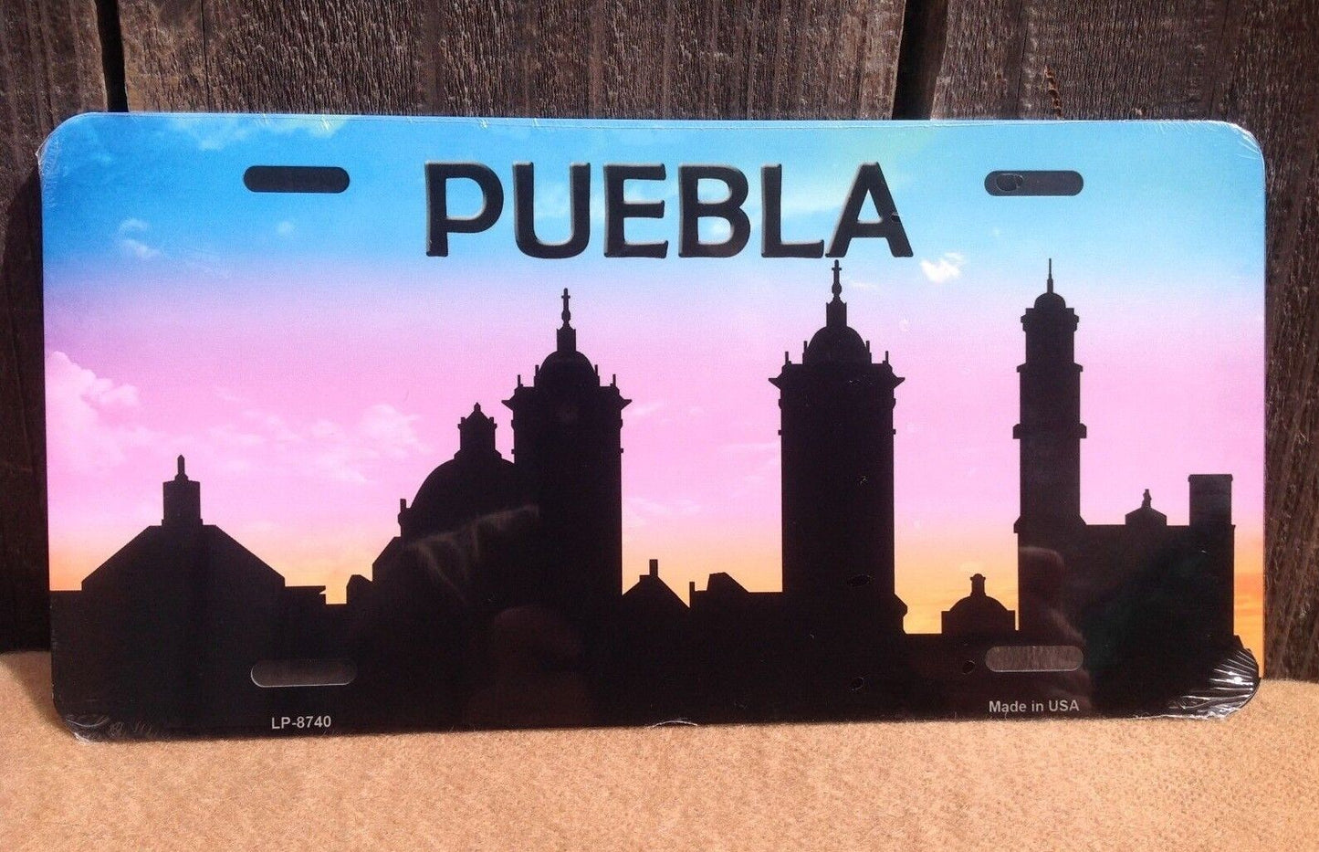 Puebla Silhouette City Skyline Mexico Novelty License Plate Car Auto Truck Tag