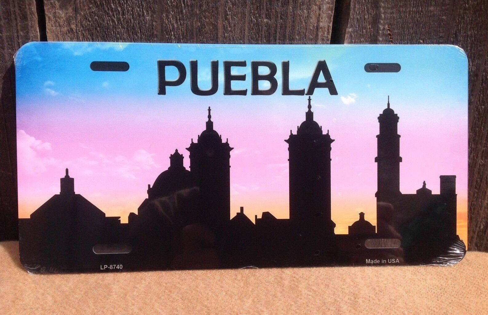 Puebla Silhouette City Skyline Mexico Novelty License Plate Car Auto Truck Tag