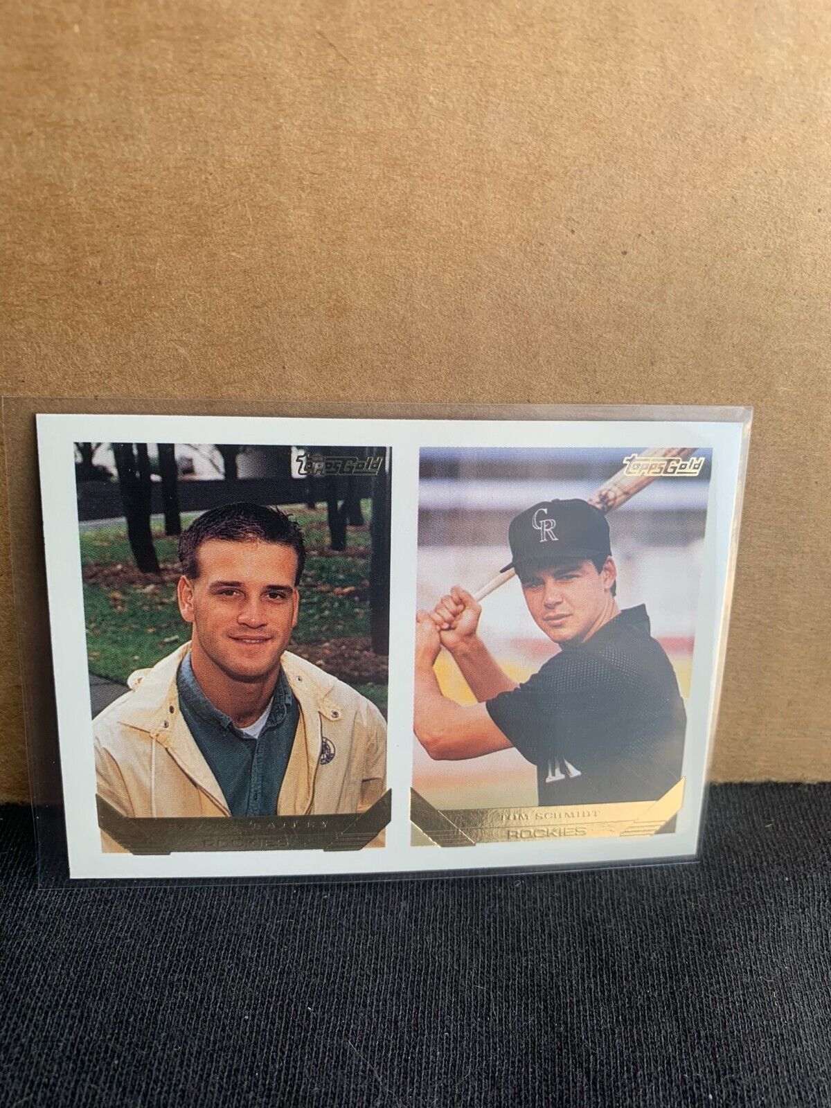 1993 Topps Gold Baseball Card Rockies Tom Schmidt Roger Bailey