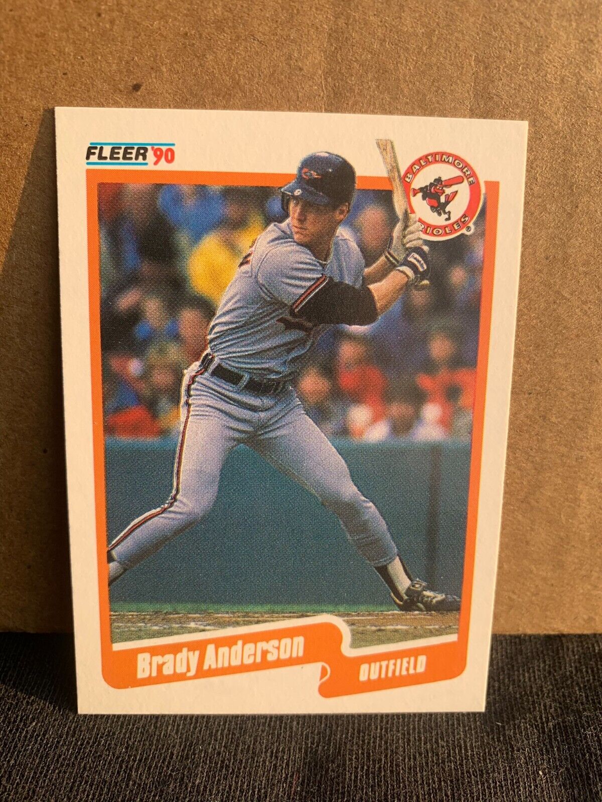 1990 Fleer Baseball Card Baltimore Orioles Brady Anderson