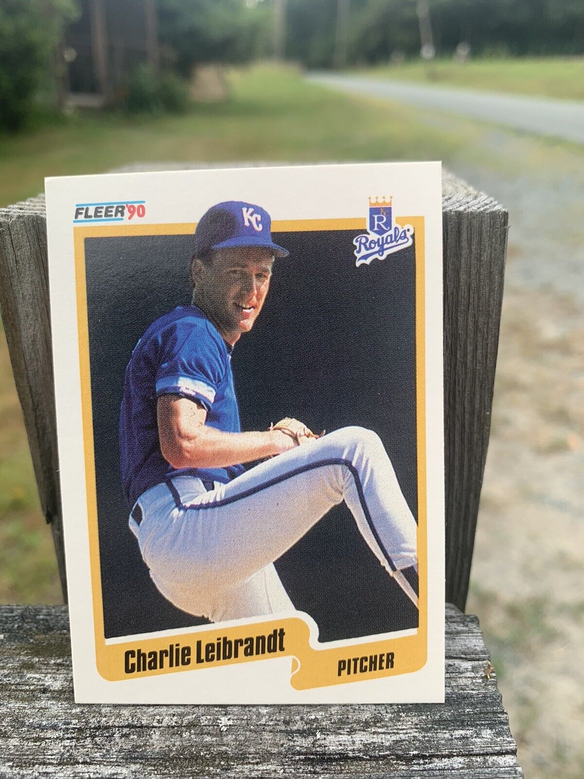 1990 Fleer Baseball Card Kansas City Royals Charlie Leibrandt