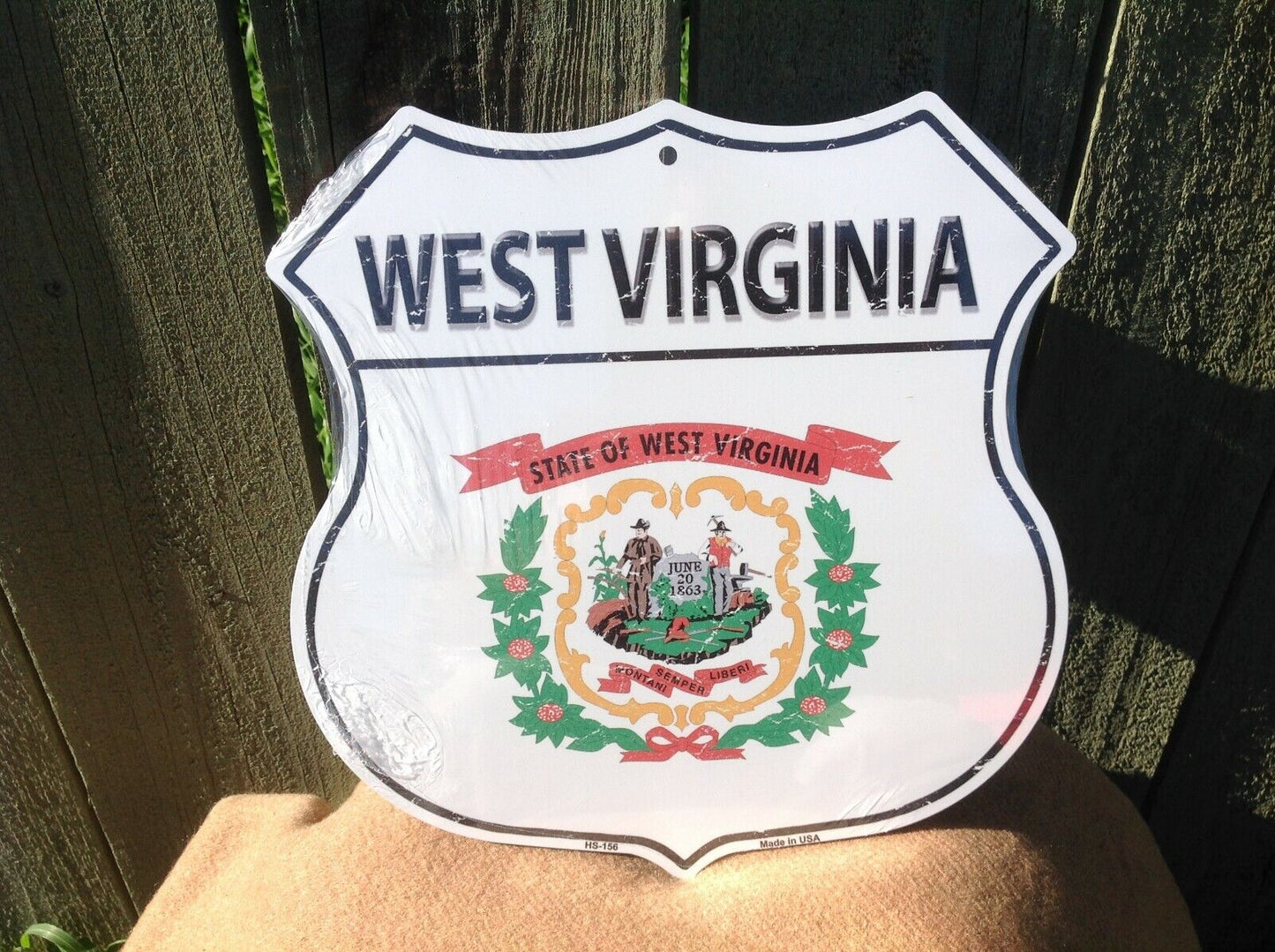 West Virginia State Flag US Highway Sign Novelty Metal 12" x 12" Road