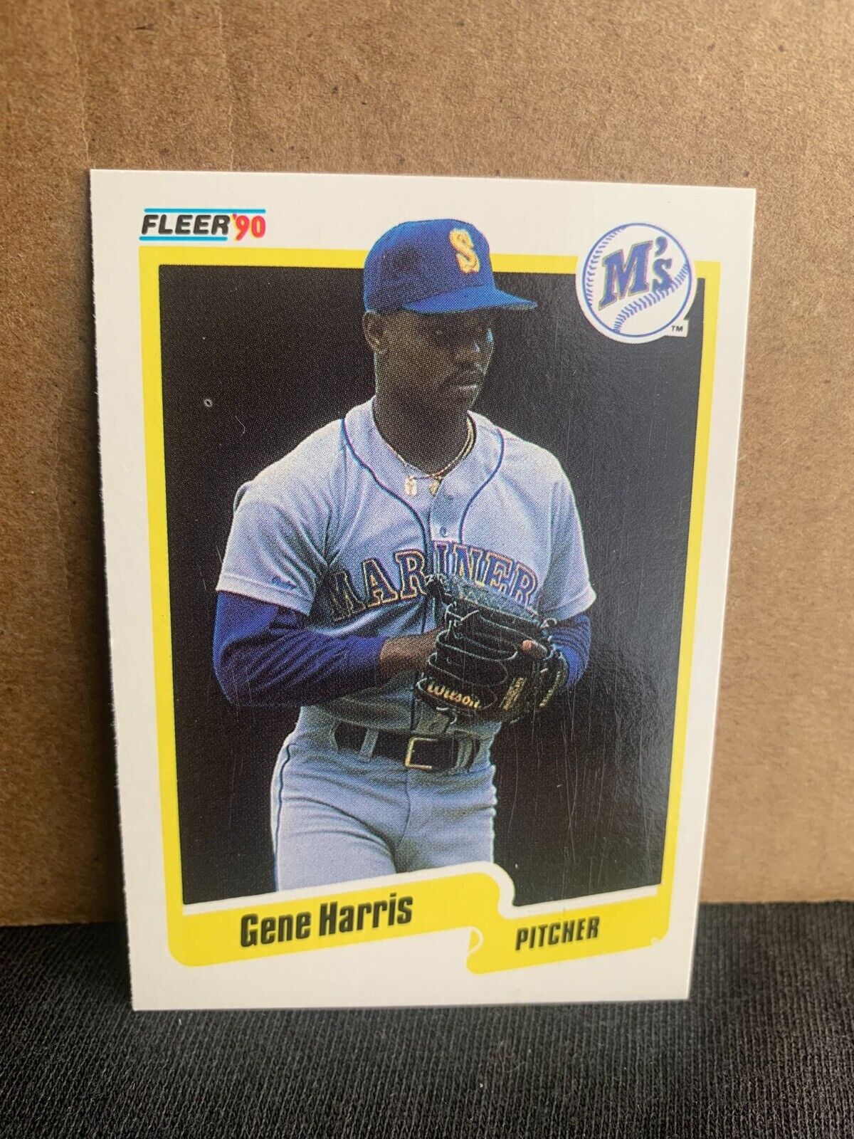 1990 Fleer Baseball Card Seattle Mariners Gene Harris