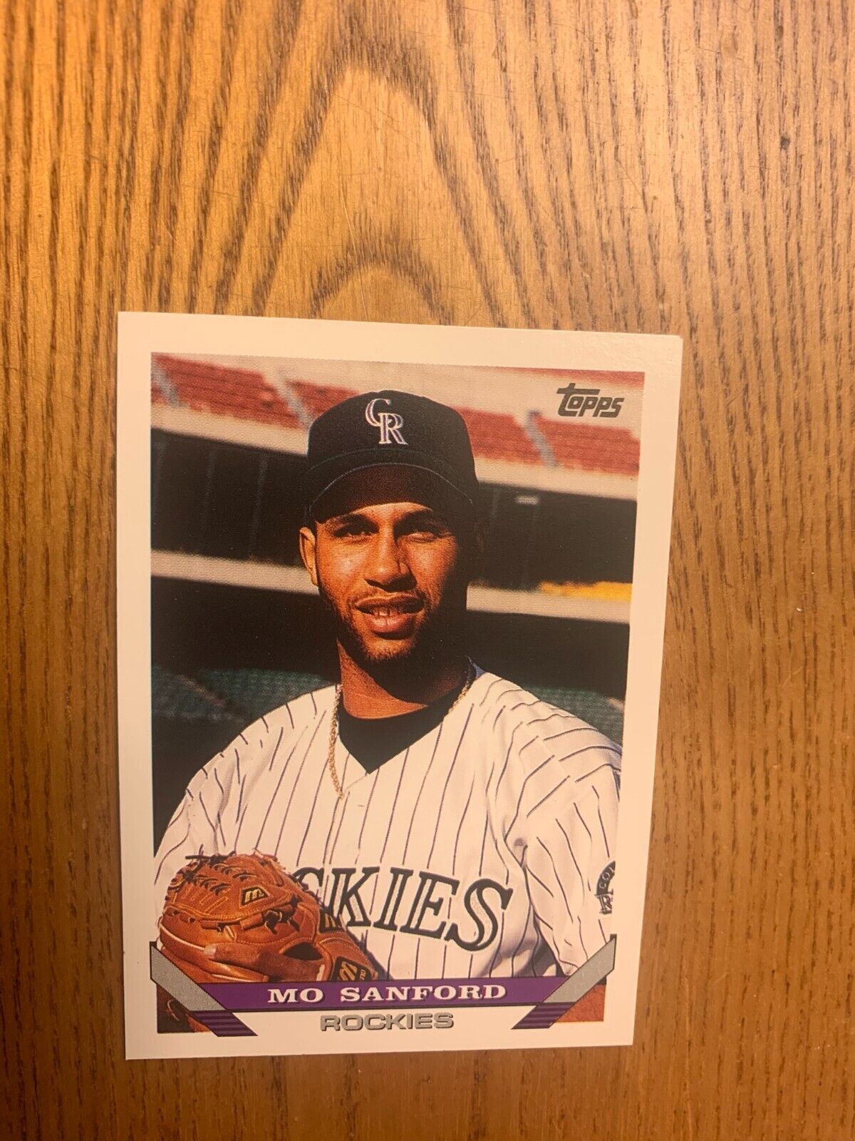 1993 Topps Baseball Card Colorado Rockies Mo Sanford
