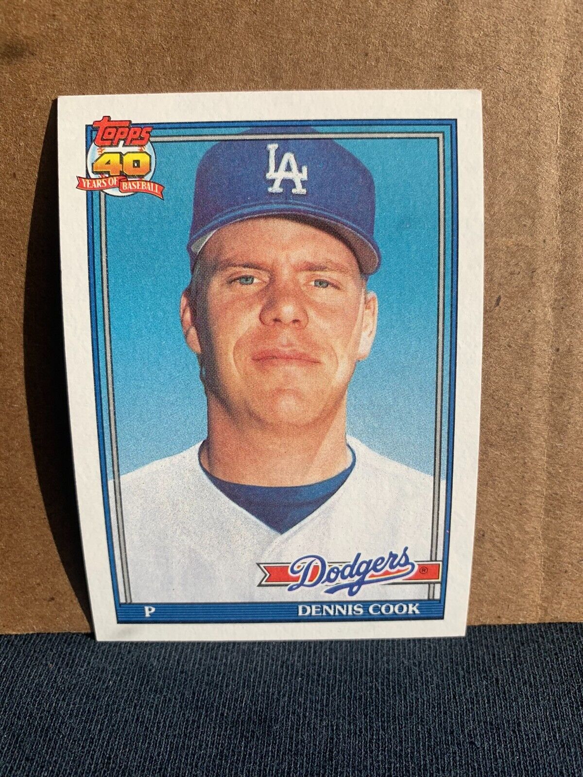 1991 Topps Baseball Card Los Angeles Dodgers Dennis Cook