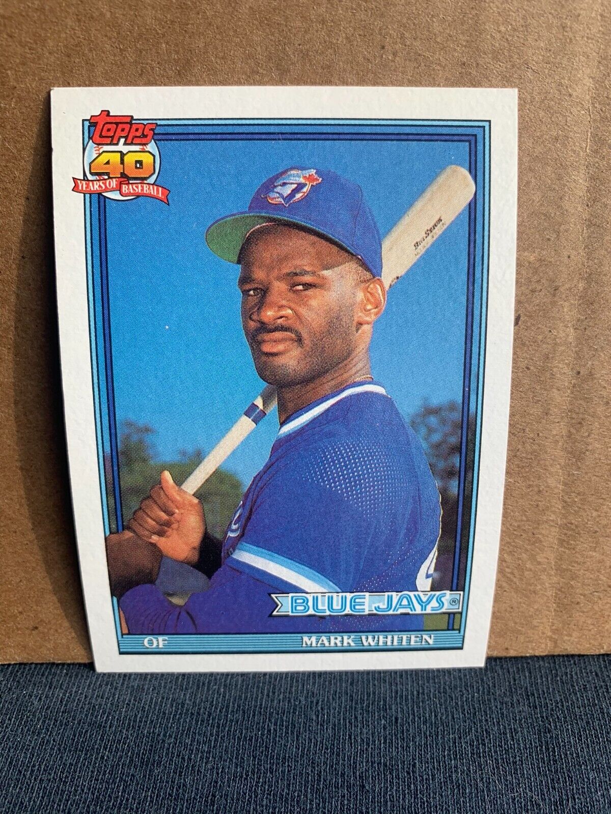 1991 Topps Baseball Card Toronto Blue Jays Mark Whiten