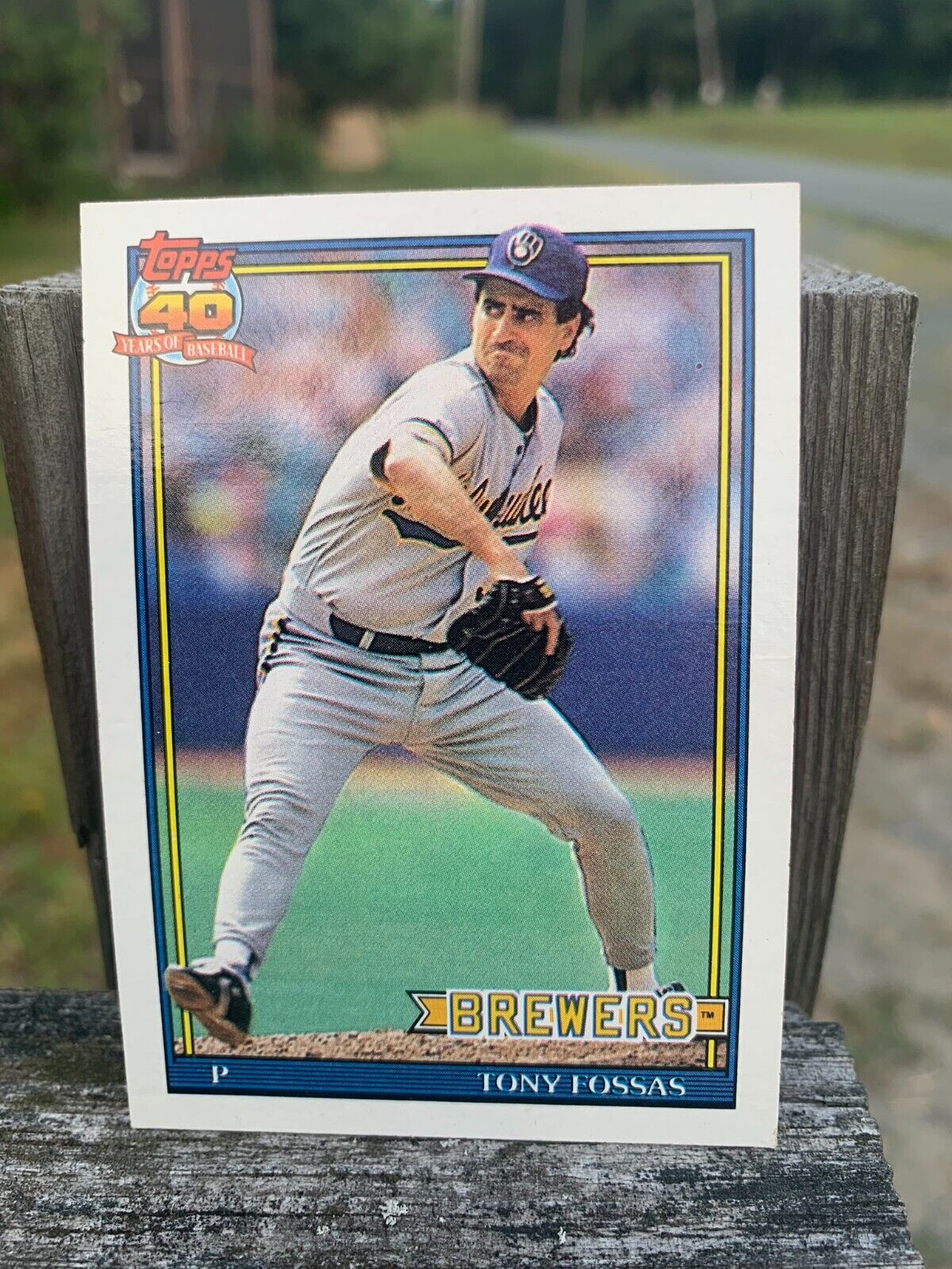 1991 Topps Baseball Card Milwaukee Brewers Tony Fossas