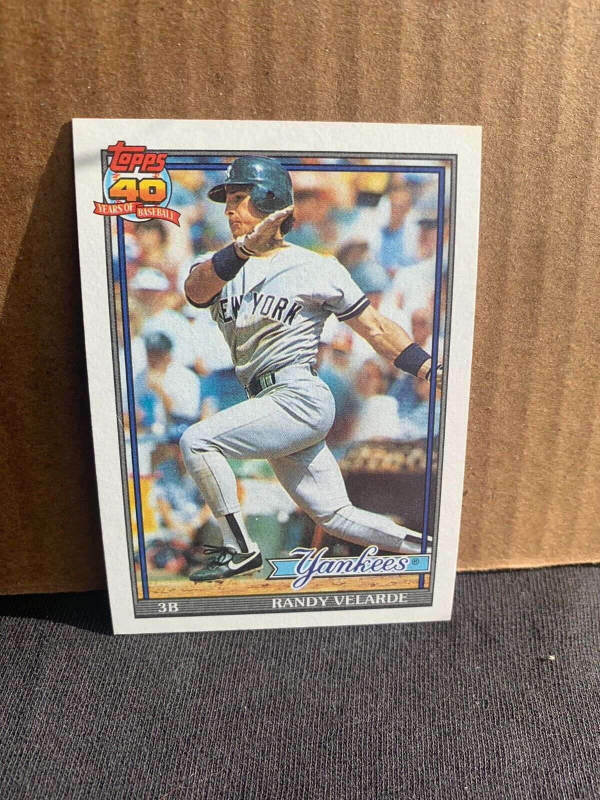 1991 Topps Baseball Card New York Yankees Randy Velarde