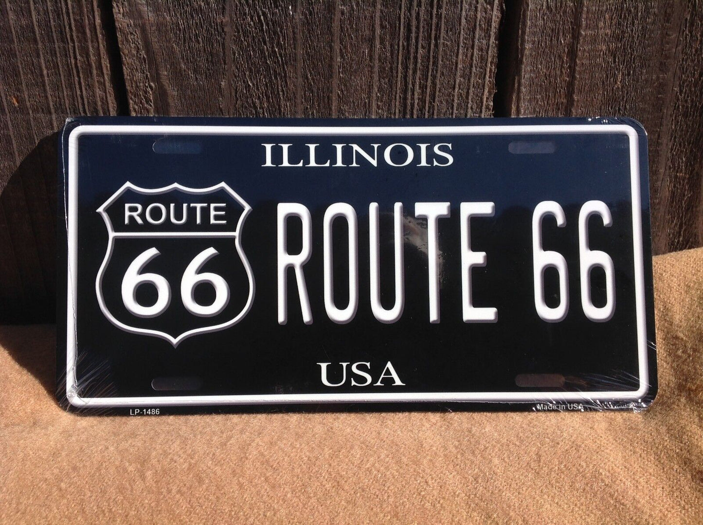 Route 66 Illinois Black White Novelty License Plate Auto Car Vehicle Truck Tag