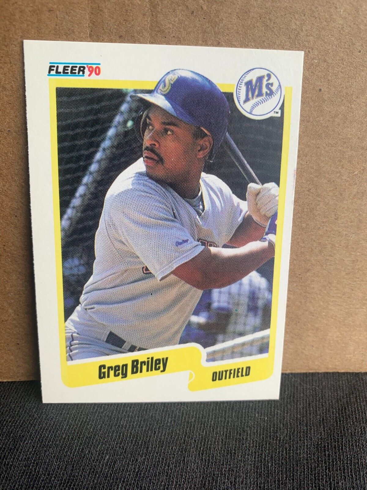1990 Fleer Baseball Card Seattle Mariners Greg Briley