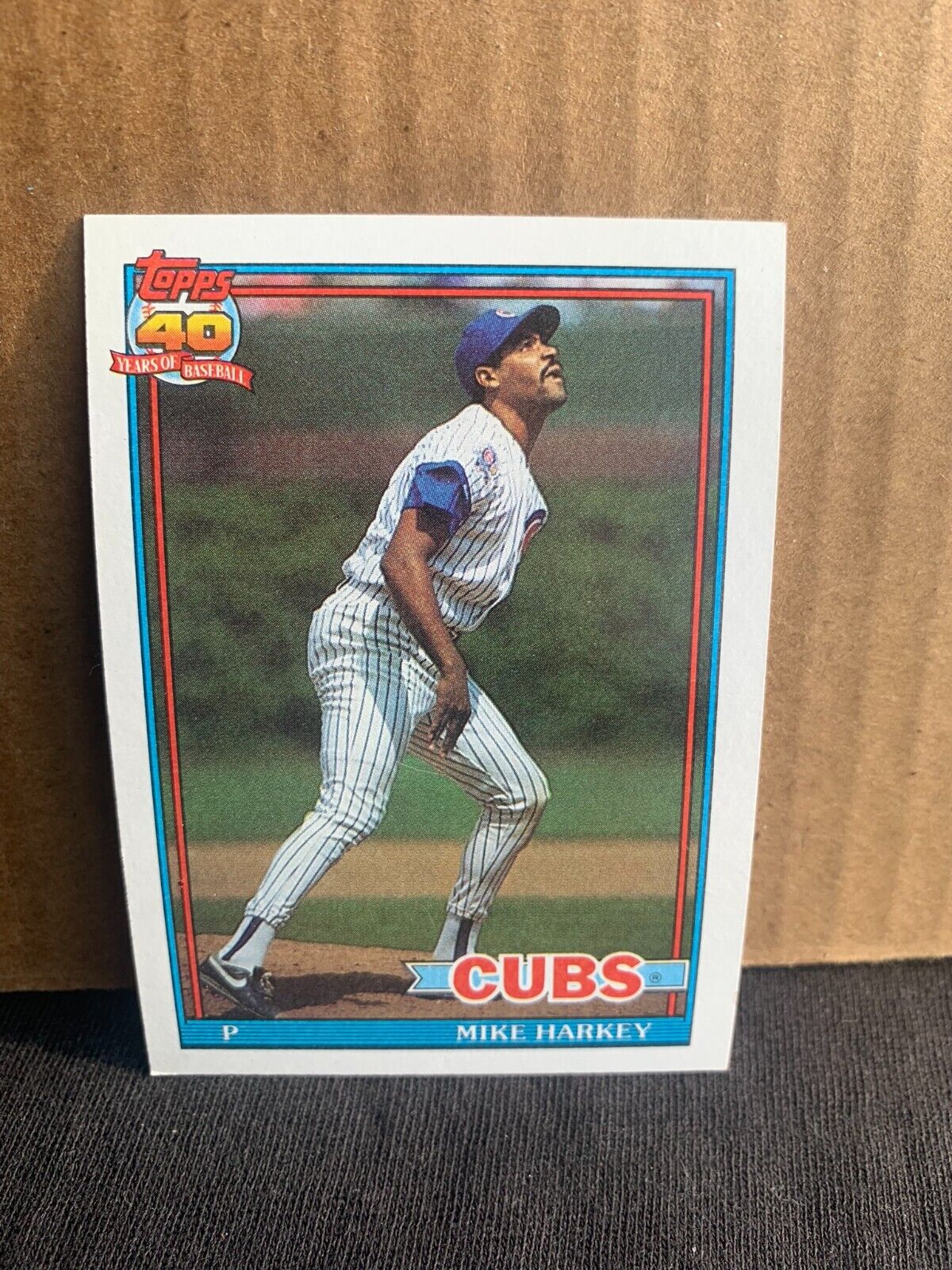1991 Topps Baseball Card Chicago Cubs Mike Harkey