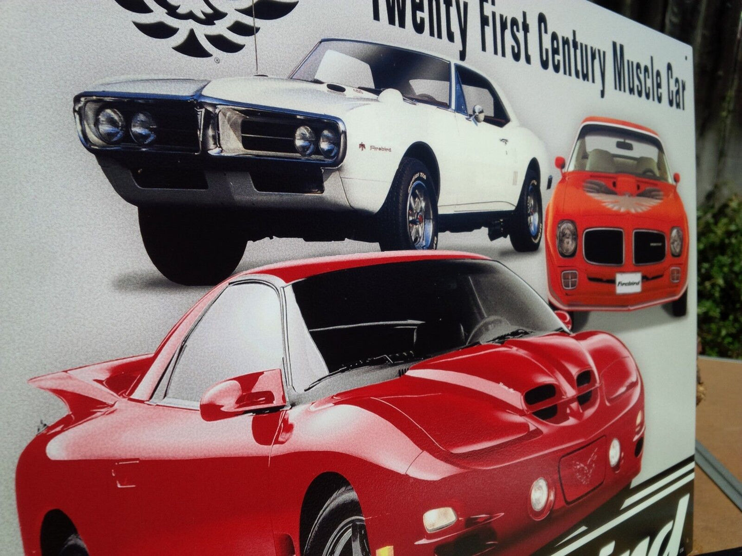 Vintage Pontiac Firebird Tribute Tin Metal Sign Muscle Car Classic Garage Shop  