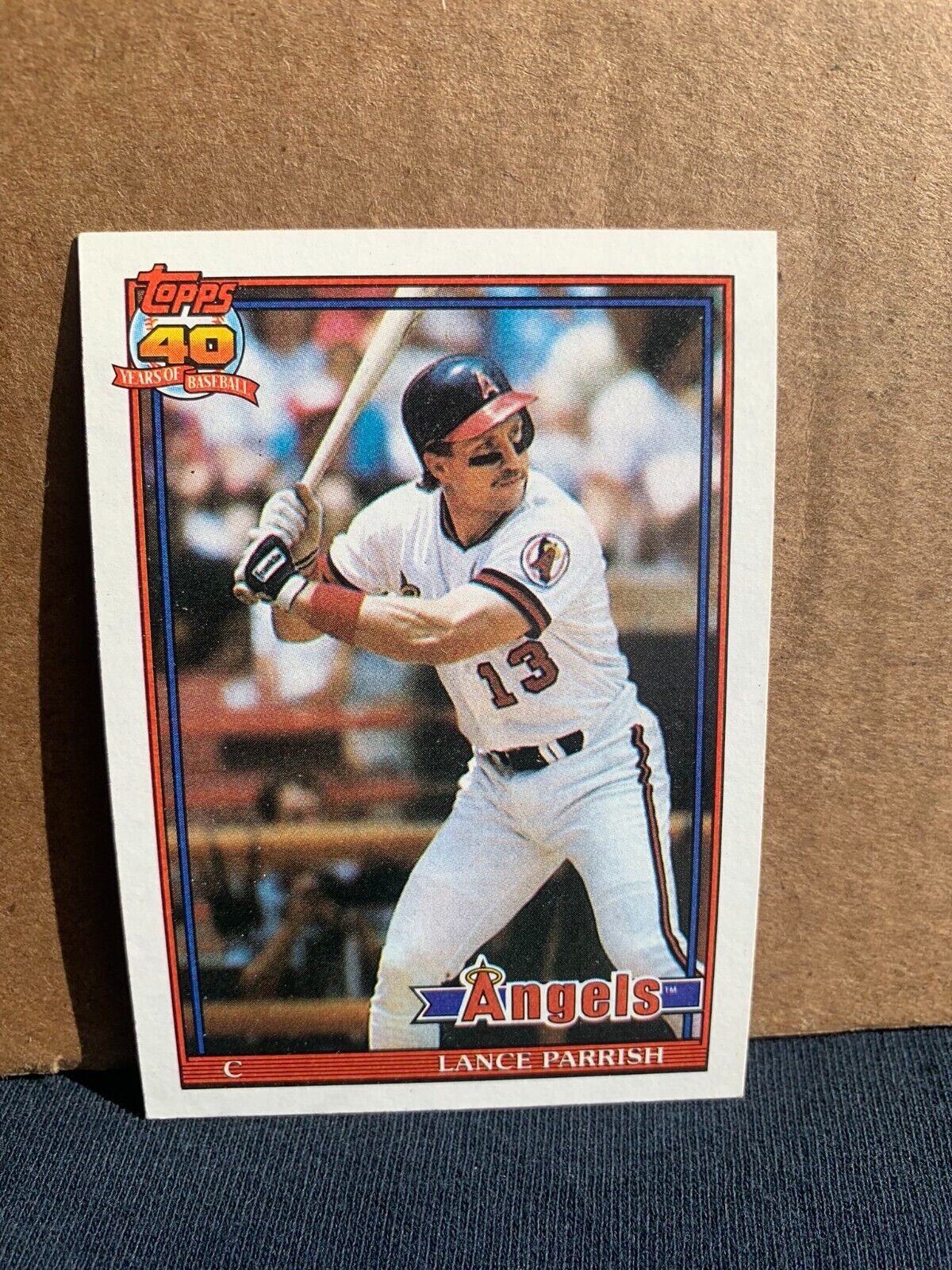 1991 Topps Baseball Card California Angels Lance Parrish