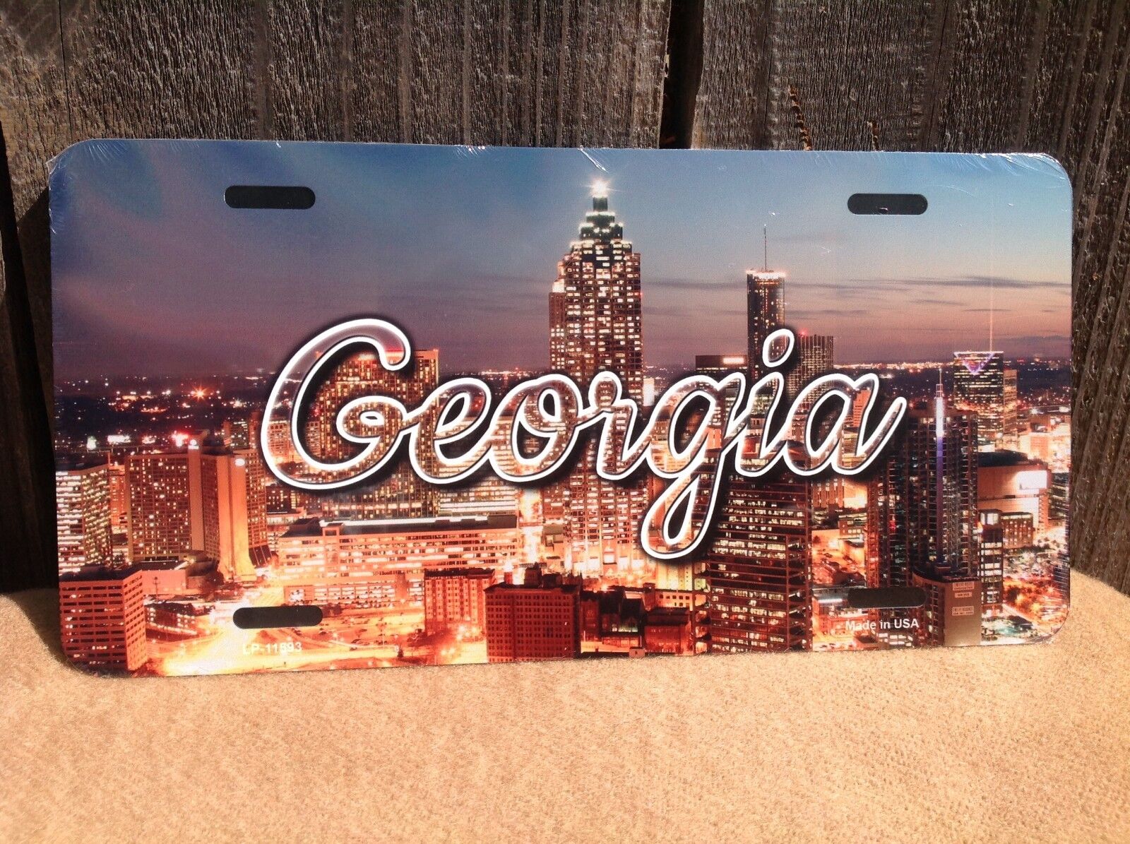 Georgia City Lights USA Scenic Skyline Novelty License Plate Auto Car Tag