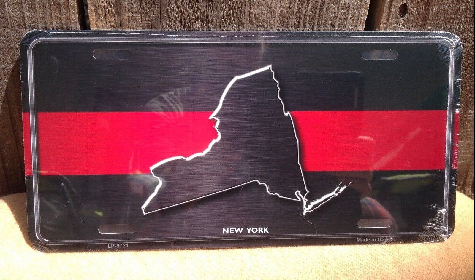 New York Thin Red LIne Fire Fighter Man Department Novelty License Plate