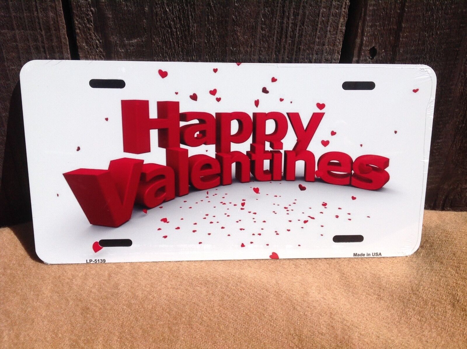 Happy Valentines Day Hearts Holiday Novelty License Plate Car Auto Truck Tag 