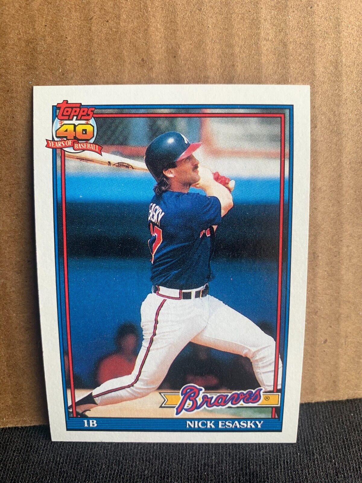 1991 Topps Baseball Card Atlanta Braves Nick Esasky