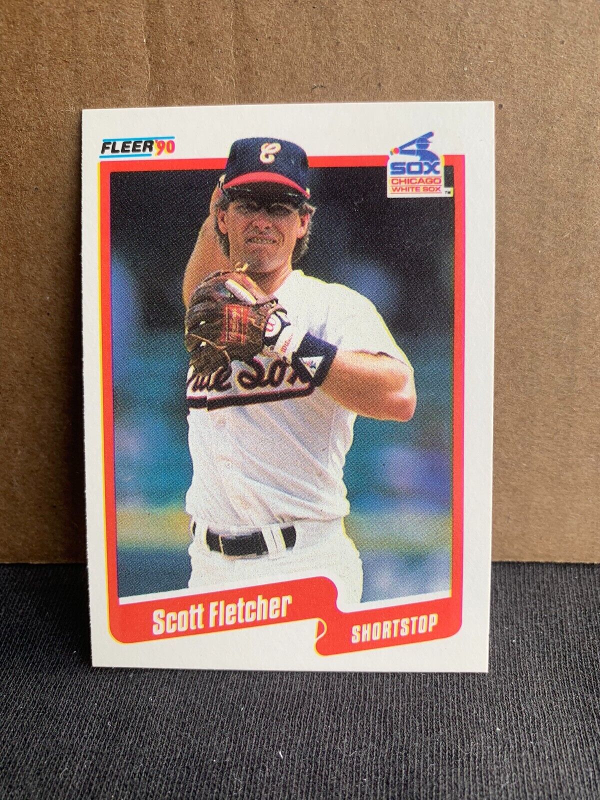 1990 Fleer Baseball Card Chicago White Sox Scott Fletcher