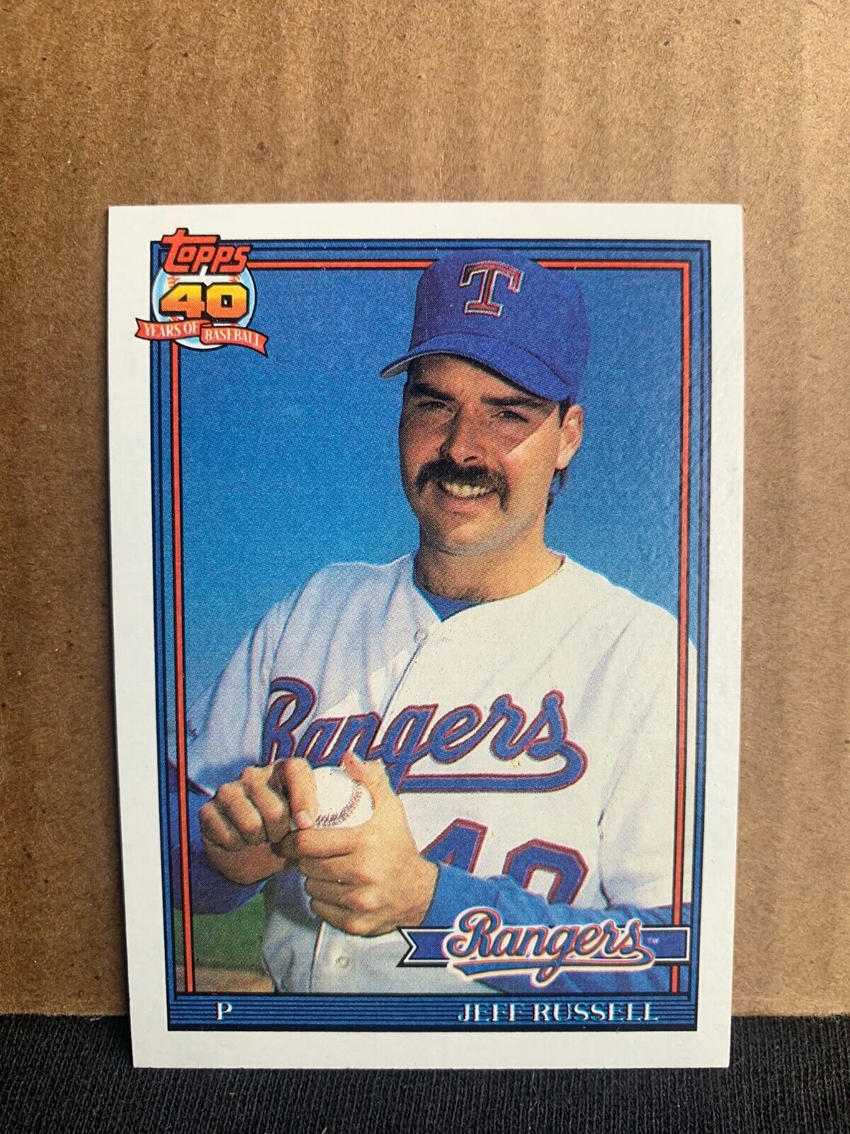 1991 Topps Baseball Card Texas Rangers Jeff Russell