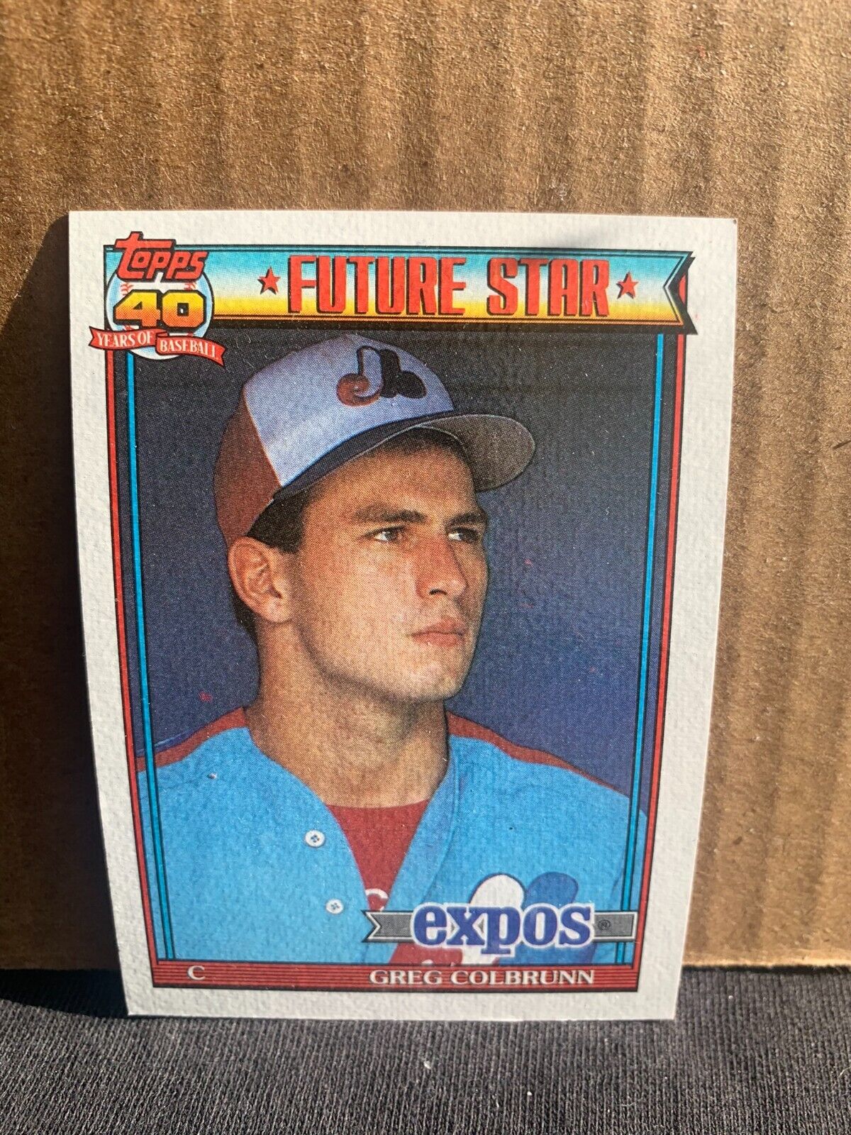 1991 Topps Baseball Card Montreal Expos Greg Colbrunn Future Star