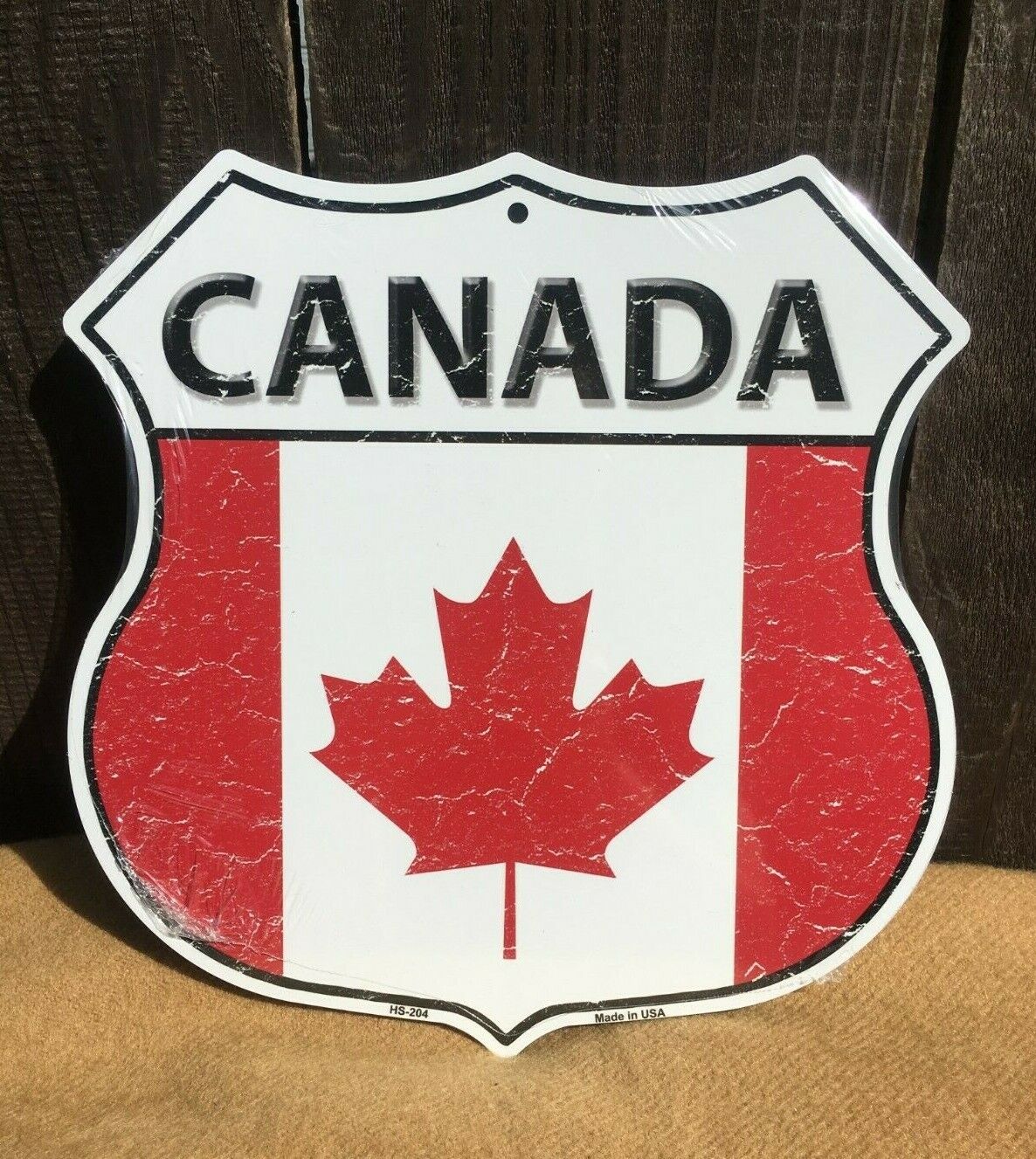 Canada Canadian National Flag Highway Sign Novelty Metal 12" x 12" Road