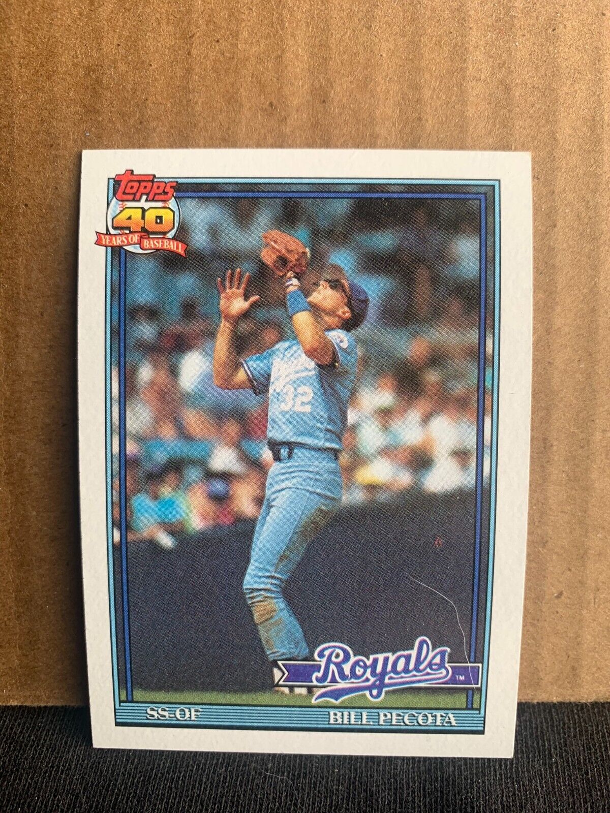 1991 Topps Baseball Card Kansas City Royals Bill Pecota