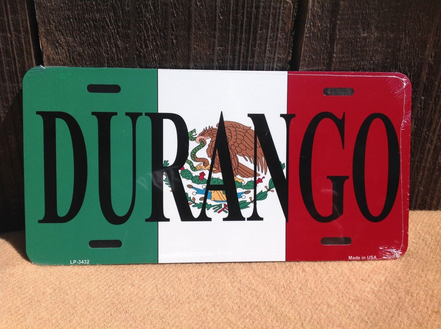 Durango Mexico Mexican Flag License Plate Auto Car Truck Vehicle Tag