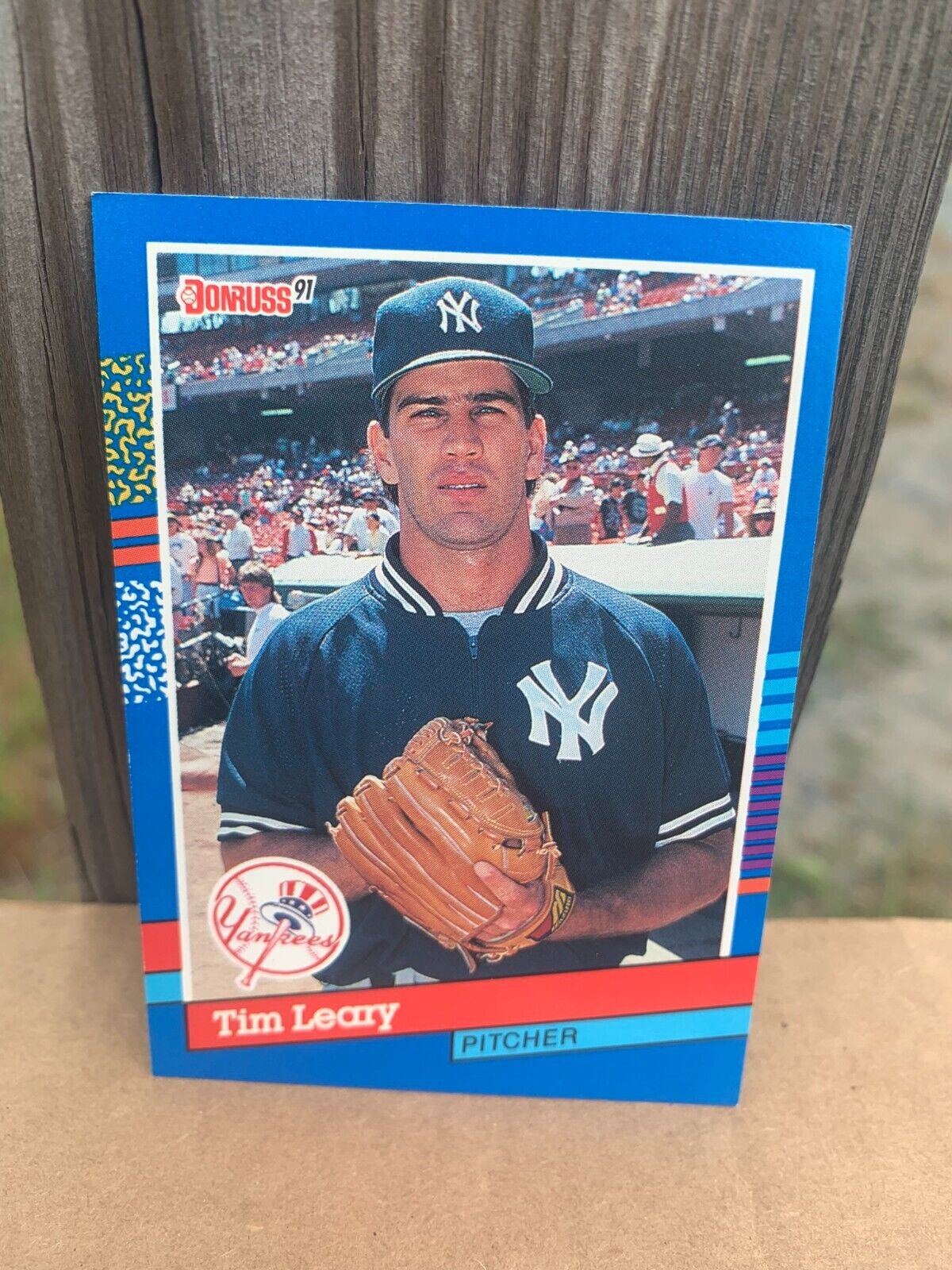 1991 Donruss Baseball Card New York Yankees Tim Leary