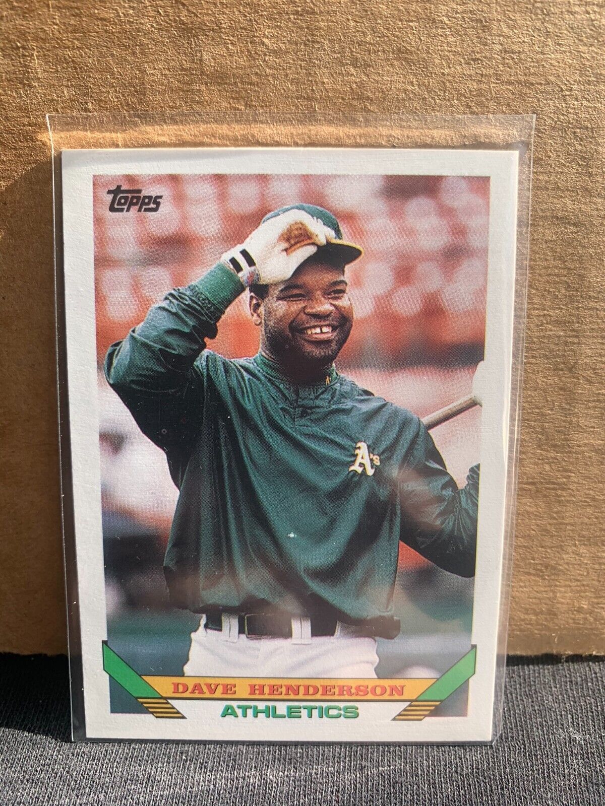 1993 Topps Baseball Card Oakland Athletics Dave Henderson 
