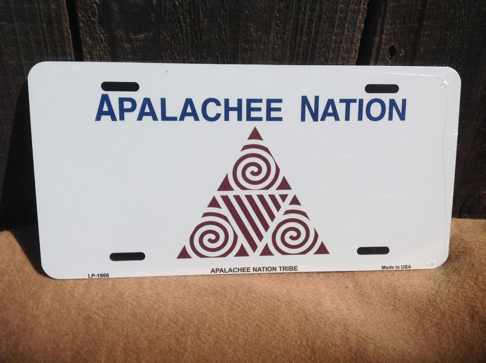 Apalachee Nation Flag Native Indian Tribe Auto Car Tag Metal License Plate
