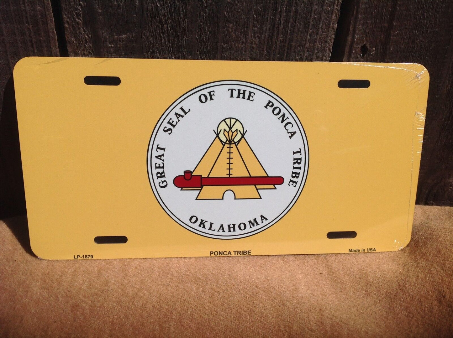 Ponca Tribe Flag Native Indian Tribe Auto Car Tag Metal License Plate